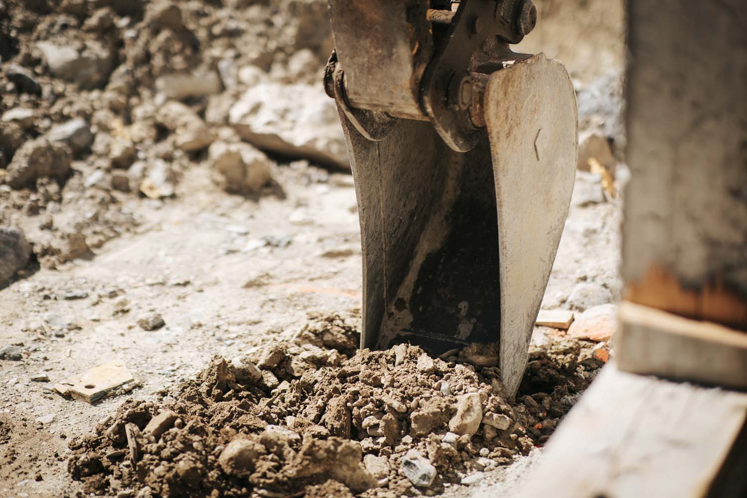 Photo d'un godet de pelleteuse