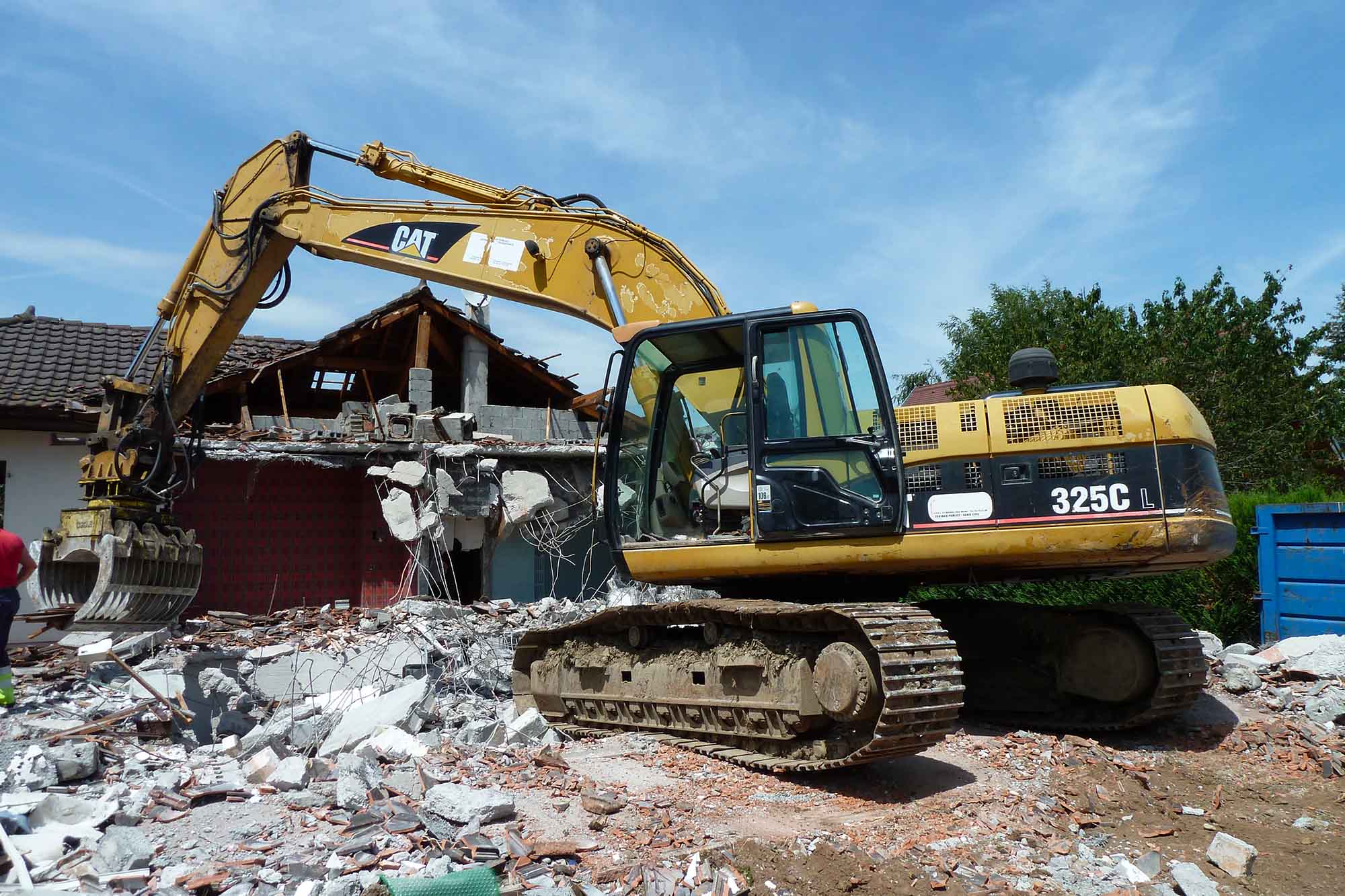 Photo d'un chantier de démolition de maison