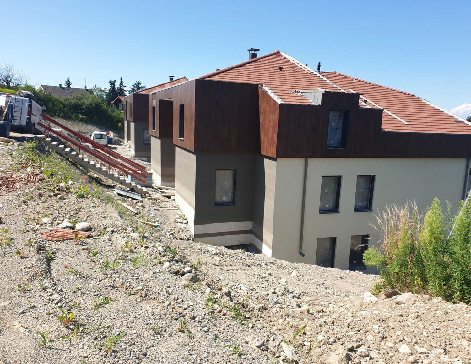 Photo d'une maison en construction