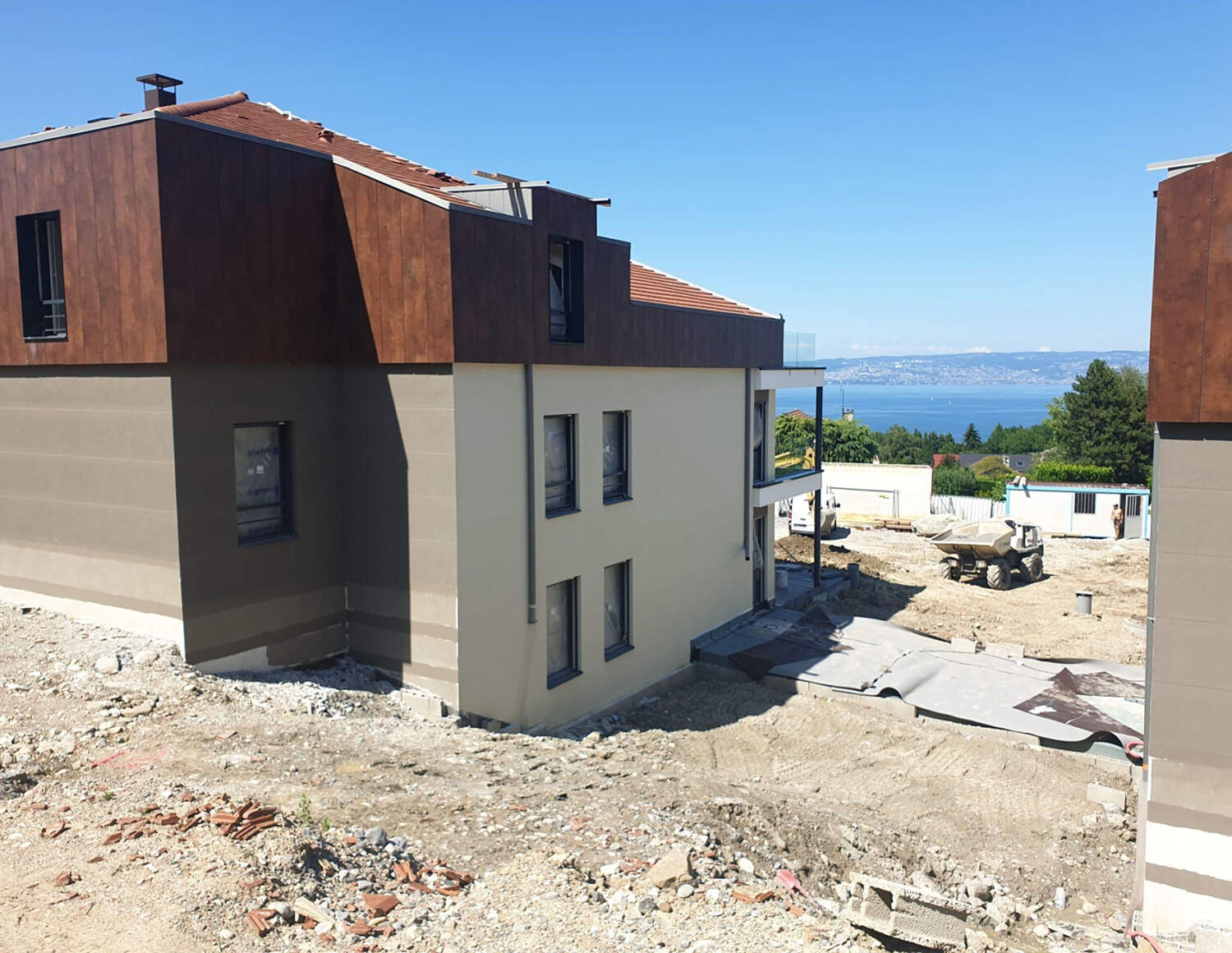 Photo de l'aménagement d'une résidence au bord du lac Léman